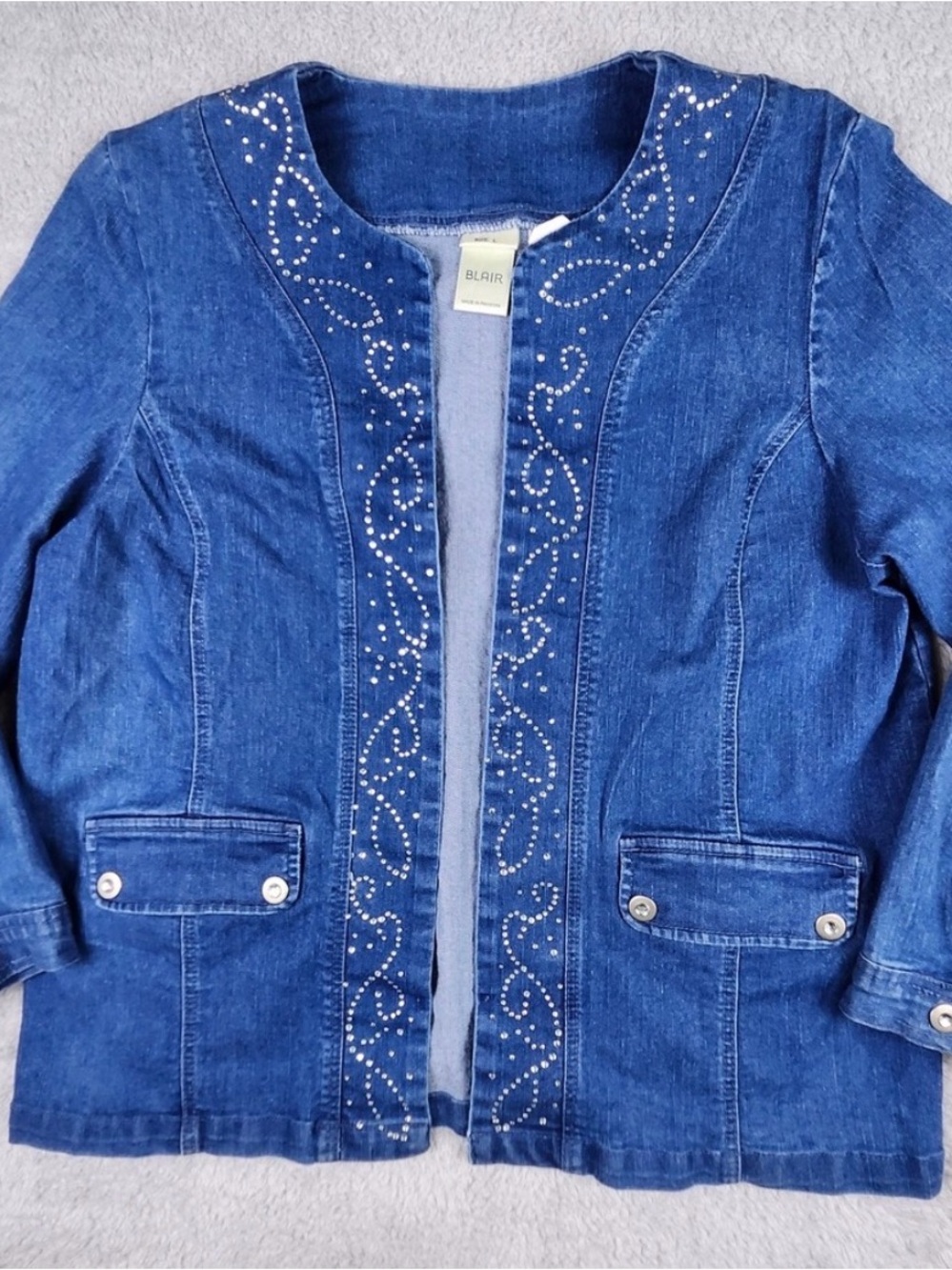 Denim Jacket w/ Rhinestones